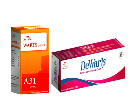 Allen Anti Warts Combo A31 + Dewarts Cream packet of 1 Kit